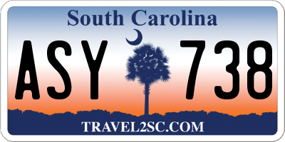 SC license plate ASY738