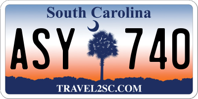 SC license plate ASY740