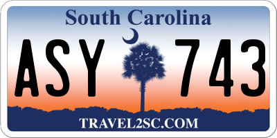 SC license plate ASY743