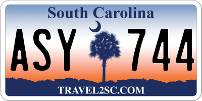 SC license plate ASY744