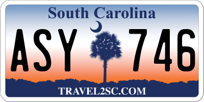SC license plate ASY746