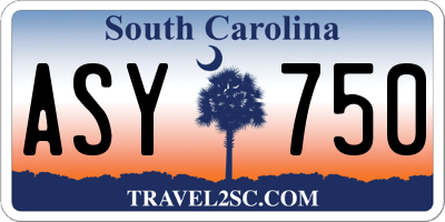 SC license plate ASY750