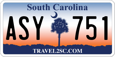 SC license plate ASY751