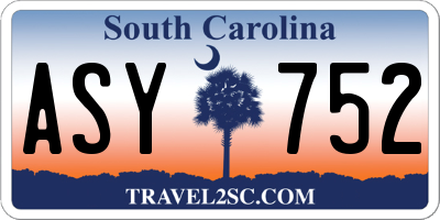 SC license plate ASY752