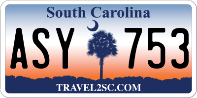 SC license plate ASY753