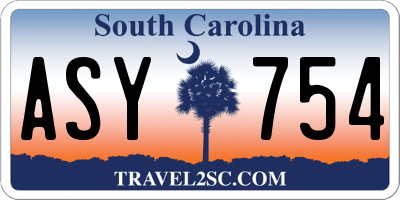 SC license plate ASY754