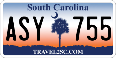 SC license plate ASY755