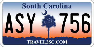 SC license plate ASY756