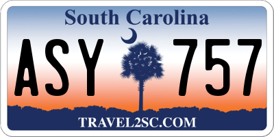 SC license plate ASY757