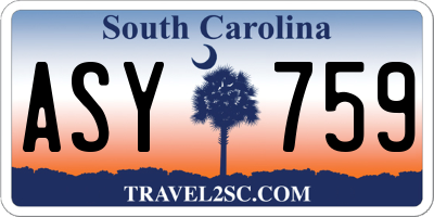 SC license plate ASY759