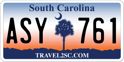 SC license plate ASY761