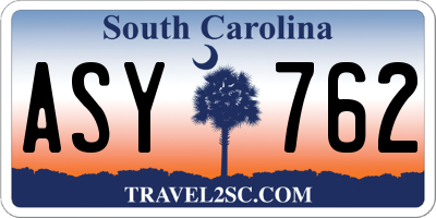 SC license plate ASY762
