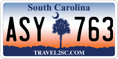 SC license plate ASY763