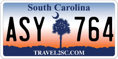 SC license plate ASY764