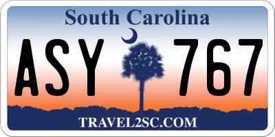 SC license plate ASY767