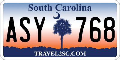 SC license plate ASY768