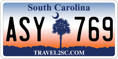 SC license plate ASY769