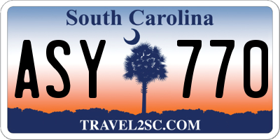 SC license plate ASY770