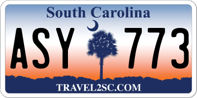 SC license plate ASY773