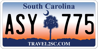 SC license plate ASY775