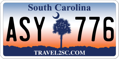 SC license plate ASY776