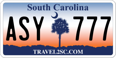 SC license plate ASY777