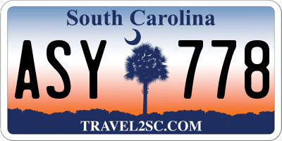 SC license plate ASY778