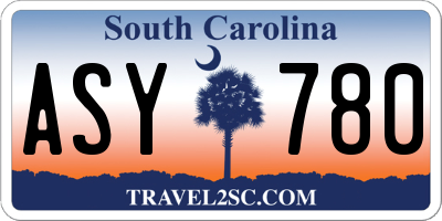 SC license plate ASY780