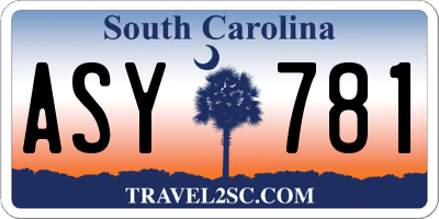 SC license plate ASY781