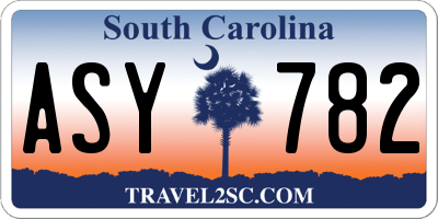 SC license plate ASY782