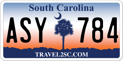 SC license plate ASY784