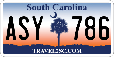SC license plate ASY786