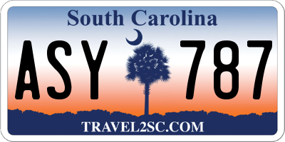 SC license plate ASY787