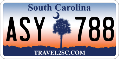 SC license plate ASY788