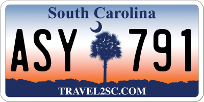 SC license plate ASY791