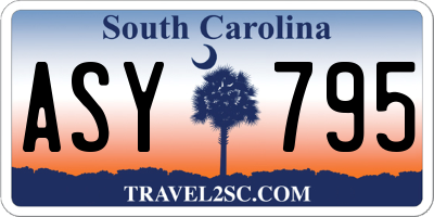 SC license plate ASY795