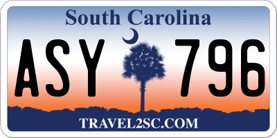 SC license plate ASY796