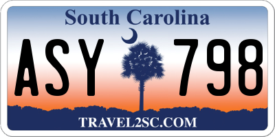 SC license plate ASY798
