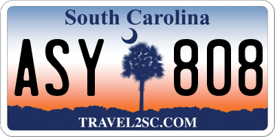 SC license plate ASY808