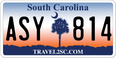 SC license plate ASY814