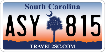 SC license plate ASY815