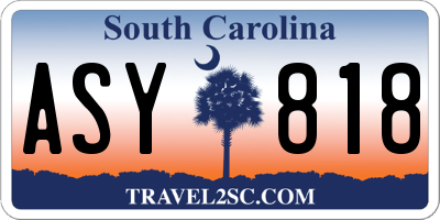 SC license plate ASY818