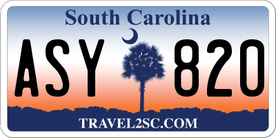 SC license plate ASY820