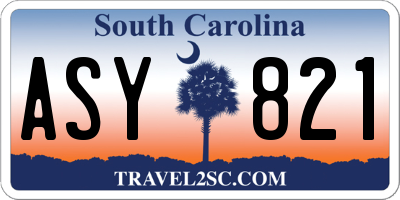 SC license plate ASY821