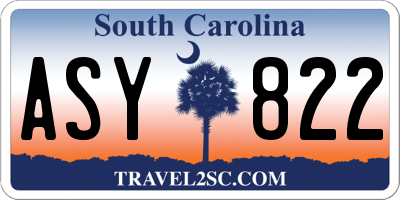 SC license plate ASY822