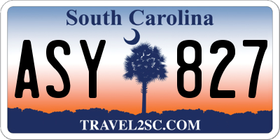 SC license plate ASY827