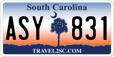SC license plate ASY831