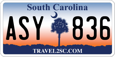 SC license plate ASY836