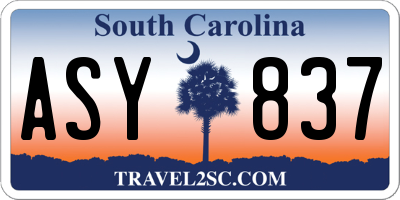 SC license plate ASY837