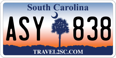 SC license plate ASY838